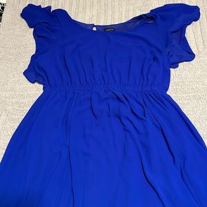 Torrid size 1 cobalt blue keyhole back skater dress
